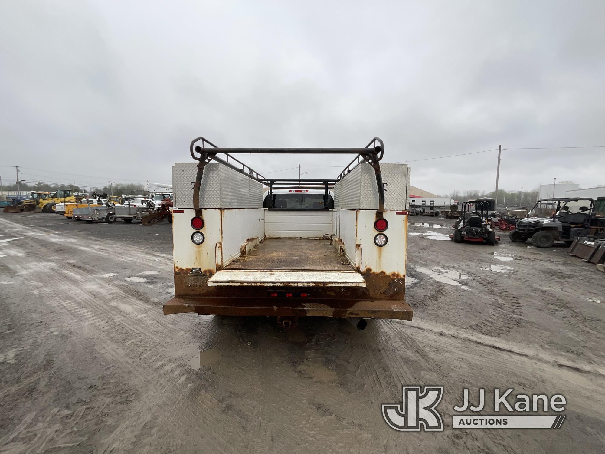 (Rome, NY) 2011 Chevrolet Silverado 3500HD 4x4 Crew-Cab Service Truck Runs & Moves, Engine Light On,