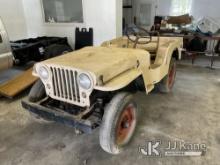 1948 Willys CJ2A 4x4 Jeep, (Not Running, Project Vehicle, Missing Parts, Drivetrain Condition Unknow