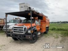 (Charlotte, MI) Altec LR760E70, Over-Center Elevator Bucket Truck mounted behind cab on 2013 Ford F7