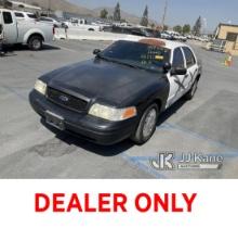 (Jurupa Valley, CA) 2009 Ford Crown Victoria Police Interceptor 4-Door Sedan Runs & Moves, Bad Batte