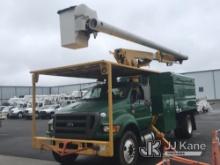 Altec LR7-58, Over-Center Bucket Truck mounted behind cab on 2015 Ford F750 Utility Truck Runs, Move