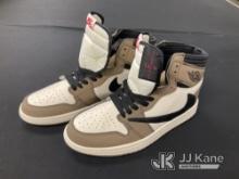 Brown/ Off White Shoes (New) NOTE: This unit is being sold AS IS/WHERE IS via Timed Auction and is l