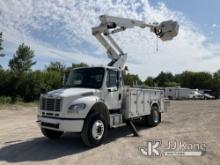 Altec TA41M, Articulating & Telescopic Material Handling Bucket Truck mounted behind cab on 2013 Fre