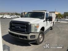 2012 Ford F350 4x4 Extended-Cab Pickup Truck Runs & Moves, Has Body Damage, Unable To Completely Ope