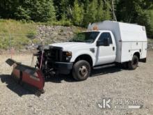 2009 Ford F350 4x4 Enclosed Service Truck Runs & Moves) (Check Engine Light On, Rust Damage