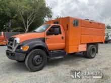 (China Grove, NC) 2012 Ford F650 Chipper Dump Truck Runs & Moves) (Dump Not Operating, Condition Unk