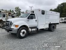 (China Grove, NC) 2015 Ford F750 Chipper Dump Truck Runs & Moves) (Check Engine Light On, Chipper Du