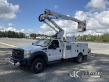 (China Grove, NC) Altec AT37G, Articulating & Telescopic Bucket Truck mounted behind cab on 2014 For