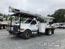 (China Grove, NC) Terex/HiRanger XT60, Over-Center Bucket Truck rear mounted on 2013 Ford F750 Flatb