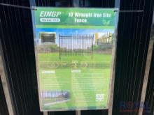 2024 10FT x 7FT Wrought Iron Fence Panels