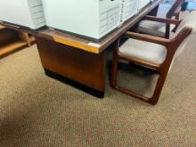 conference table & 4 chairs (edges marred and damaged)