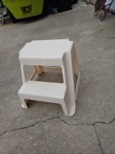 Plastic step stool.