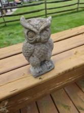 10 inch tall concrete owl