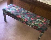 upstairs- Blanket table front of bed 47 in x 16 in