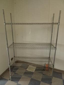 METAL PRODUCT INVENTORY RACK, ADJ. SHELVES, 75"X27"X18"