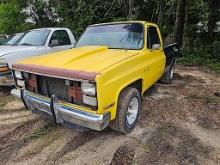 1984 Chevy Pickup, s/n 1GCCC14H5EF36900: Yellow
