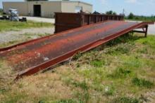 Adjustable 40' Semi-Trailer Loading Ramp w/Expanded Metal Deck; To be removed within 30 days.