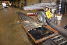 DeWalt Commercial e-Phase 16" Radial Arm Saw w/22' Roller Table and Shop Fox Dust Collector