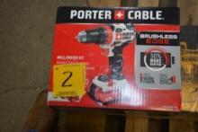 Porter Cable Brushless Edge 20v Drill/Driver Kit w/2 Batteries and Chargers; NIB