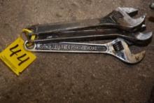 Set of 3 Adjustable Wrenches 12"
