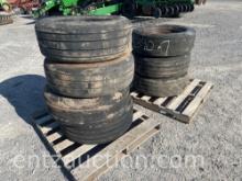 IMPLEMENT TIRES & 8 HOLE RIMS, H35X11-18