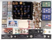 OVER 7 POUNDS OF UNSEARCHED COINS MEDALS & TOKENS