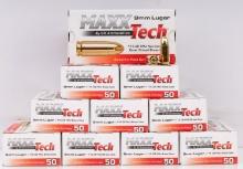 250 ROUNDS OF 9MM FMJ MAXX TECH  AMMO