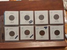 1868,73,75,76,79,80,81,82 INDIAN HEAD CENTS AG-AU