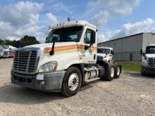 2012 Freightliner Cascadia showing 349,680 mi, 15,946 hrs / runs