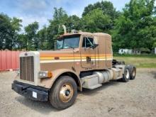 2001 Peterbilt 379 showing 56,121 mi, 9,611 hrs / runs