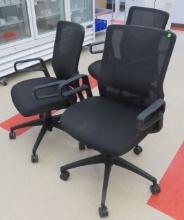 swivel hydraulic mesh back office chair with lumbar support
