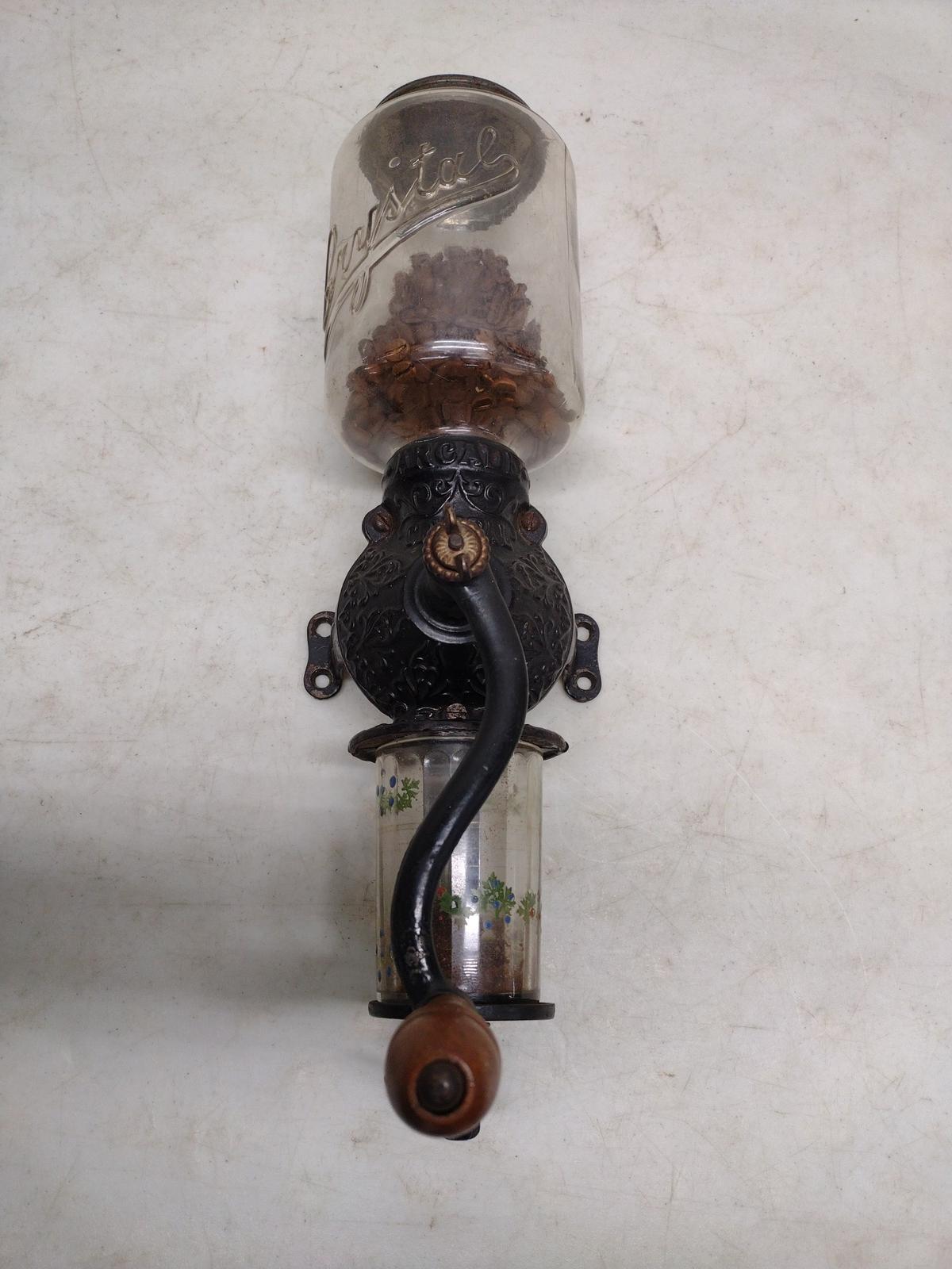 Vintage Crystal Arcade Coffee Grinder