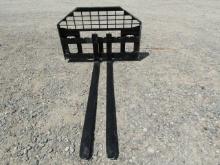 2099 QUICK ATTACH SKID STEER LOADER PALLET FORKS S/N:B17512