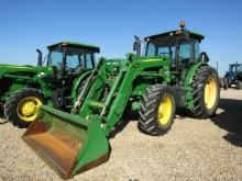 4624 6135E JOHN DEERE 2017 C/A MFD POWER REVERSER W/H310 JD LOADER 460/85R38 4290HRS 4290 S/N:1P0...