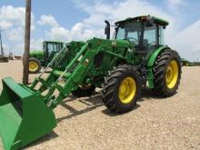 4820 6135E JOHN DEERE '23 C/A MFD 24SPEED POWER REV W/H310 JOHN DEERE LOADER W/3RD FUNCTION 460/8...