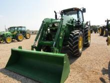 4833 6155M JOHN DEERE C/A MFD PQ W/640R JOHN DEERE LOADER W/3RD FUNCTION 520/85R38 1549HRS 2017 M...