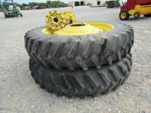 4946 14.9R42 JOHN DEERE DUALS W/HUBS