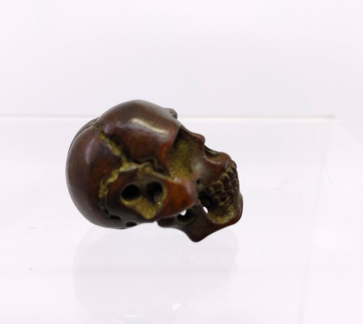 Antique European Bronze Skull