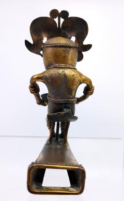 Pre-Columbian Tumbaga Finial, Colombia