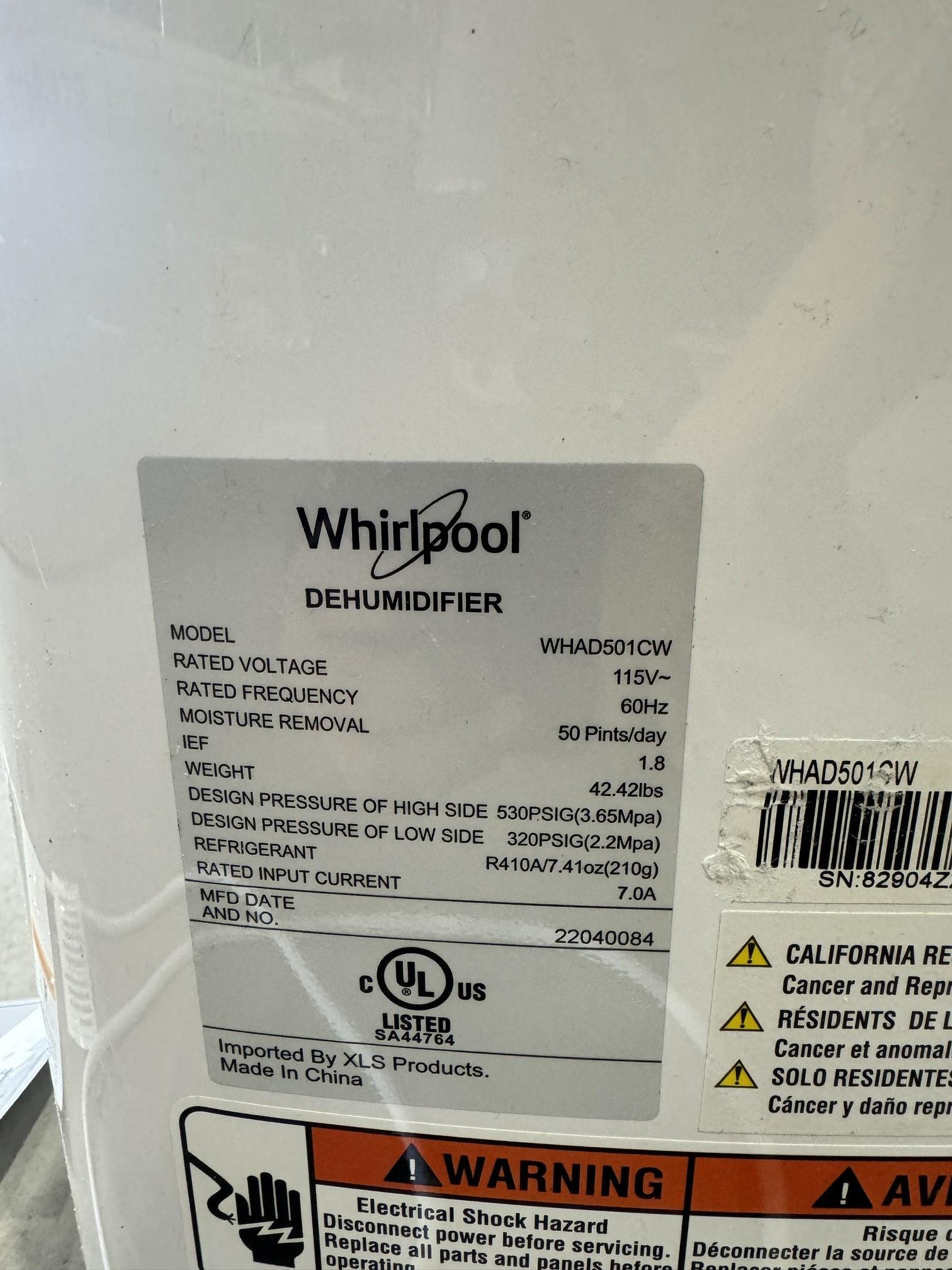 Whirlpool Dehumidifier in Replacement Box