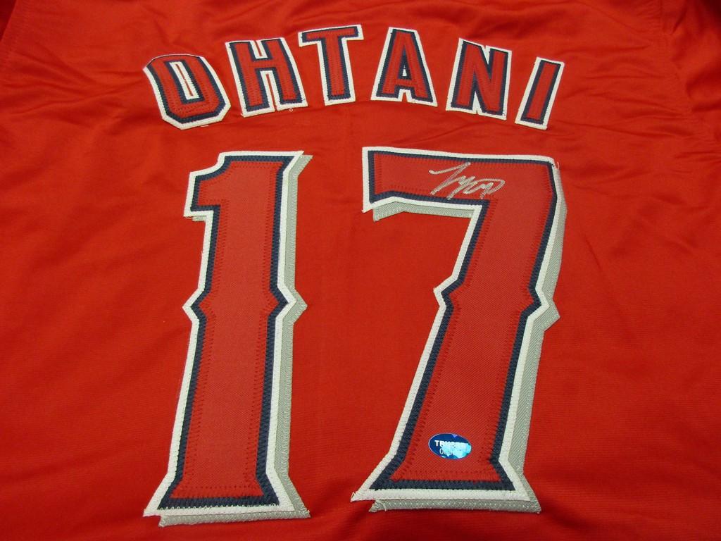 Shohei Ohtani of the LA Angels signed autographed baseball jersey TAA COA 805