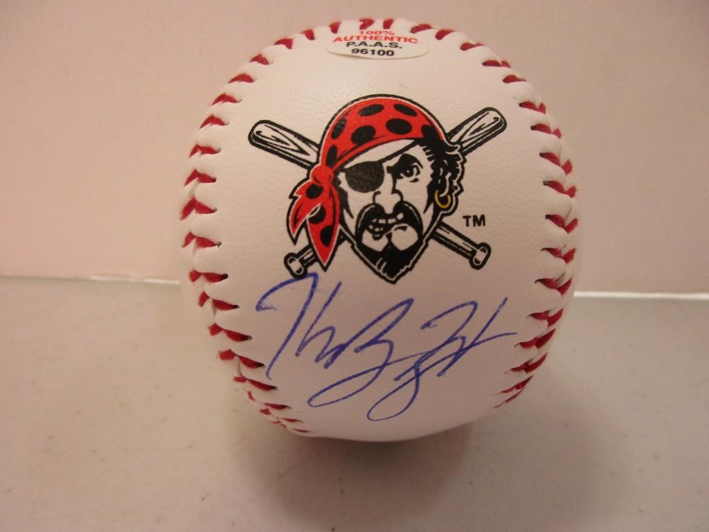 Ke'Bryan Hayes of the Pittsburgh Pirates signed autographed logo baseball PAAS COA 100