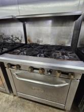 Royal Six Burner Range Oven with Overshelf