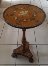 Hand Painted Round table - 27H  14D