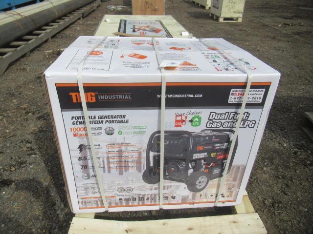 2024 TMG-10000GED PORTABLE DUAL FUEL GENERATOR, 10,000 STARTING WATTS/8,000 RUNNING WATTS