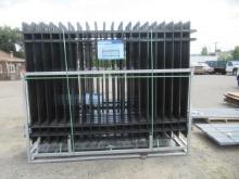 2024 SIMPLE SPACE STEEL FENCING - (20) 10' X 7' PANELS & (21) POSTS W/ CONNECTORS (UNUSED)