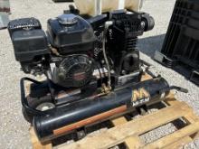 Twin Tank Air Compressor - Gas Powered Morefield Closeout  309-824-7917