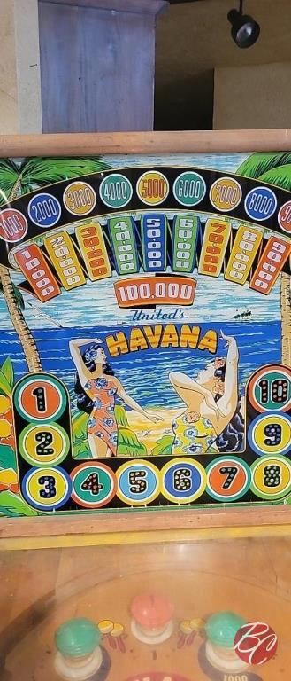 Vintage United's Havana Pinball Machine