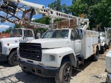 1982 Ford F800 Cable Placing Bucket Truck