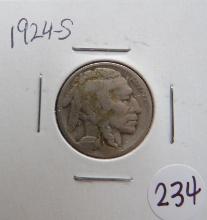 1924-S Buffalo Nickel